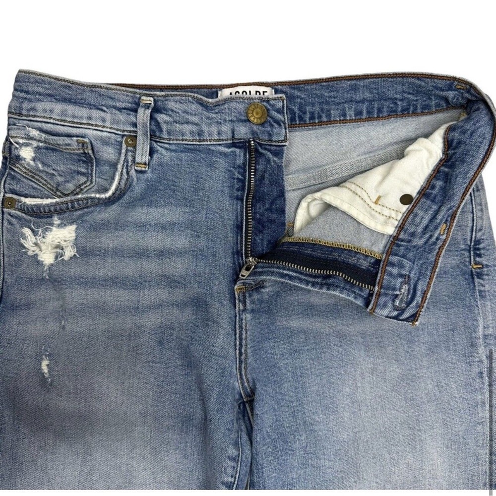 Agolde Sophie High Rise Skinny Crop Jeans Size 28 In Breakout Distressed - Picture 8 of 15